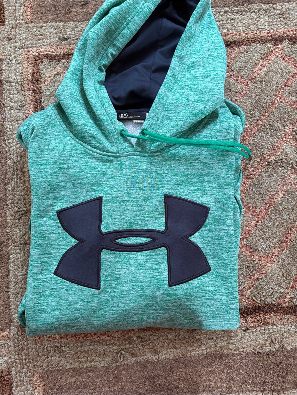 Under Armour Men’s Teal Green Hoodie with Large Logo